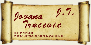 Jovana Trmčević vizit kartica